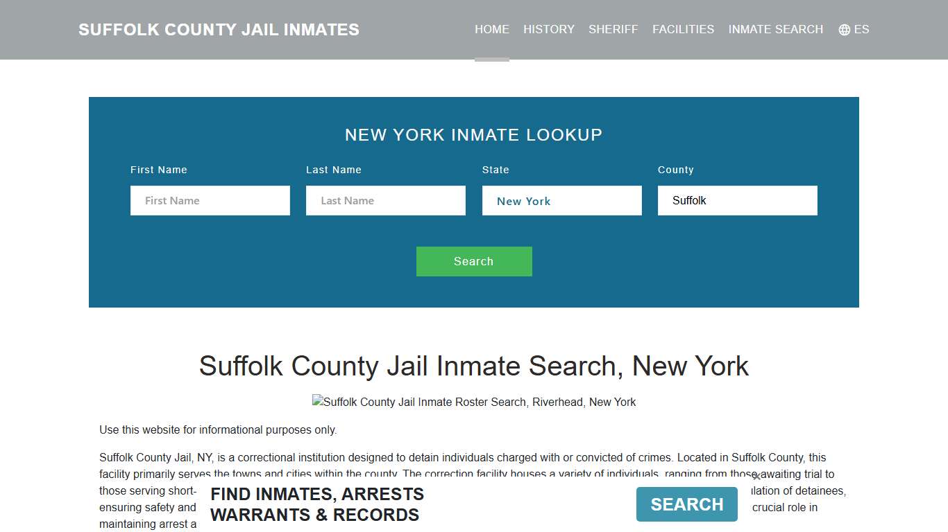 Suffolk County Jail Inmate Roster Lookup, Riverhead, NY